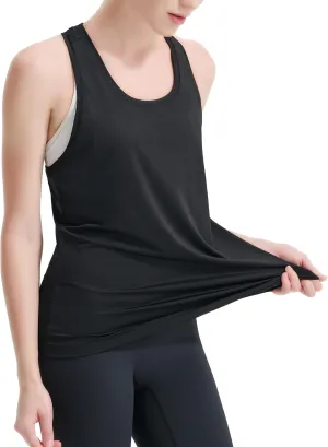 Women's Racerback Workout Tank Tops Breathable Lightweight for Running Yoga Tennis Gym & Summer Casual Wear