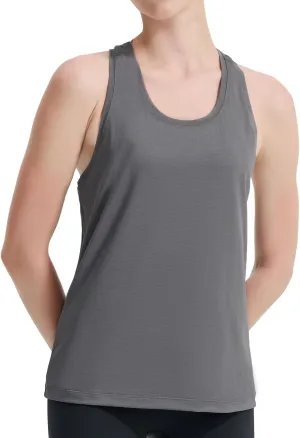 Women's Racerback Workout Tank Tops Breathable Lightweight for Running Yoga Tennis Gym & Summer Casual Wear