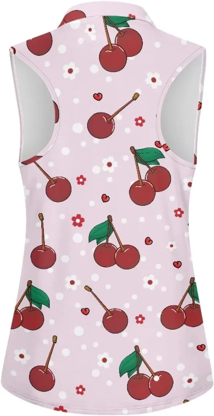 Women's Sleeveless Golf Shirt Athletic Quick Dry Tennis Shirts Breathable Slim Racerback Tank Tops