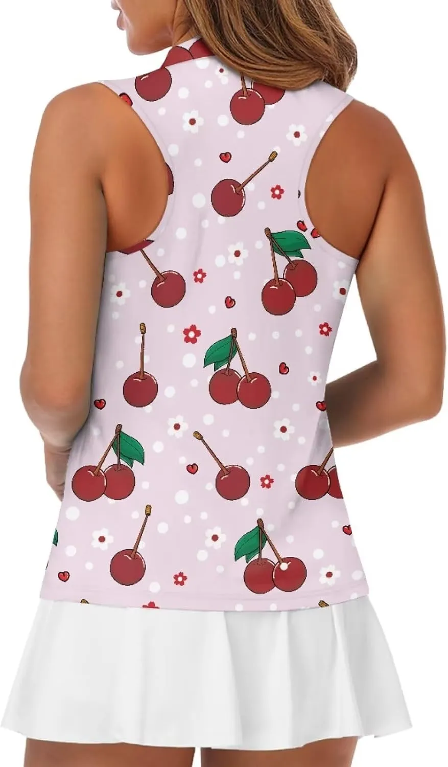 Women's Sleeveless Golf Shirt Athletic Quick Dry Tennis Shirts Breathable Slim Racerback Tank Tops