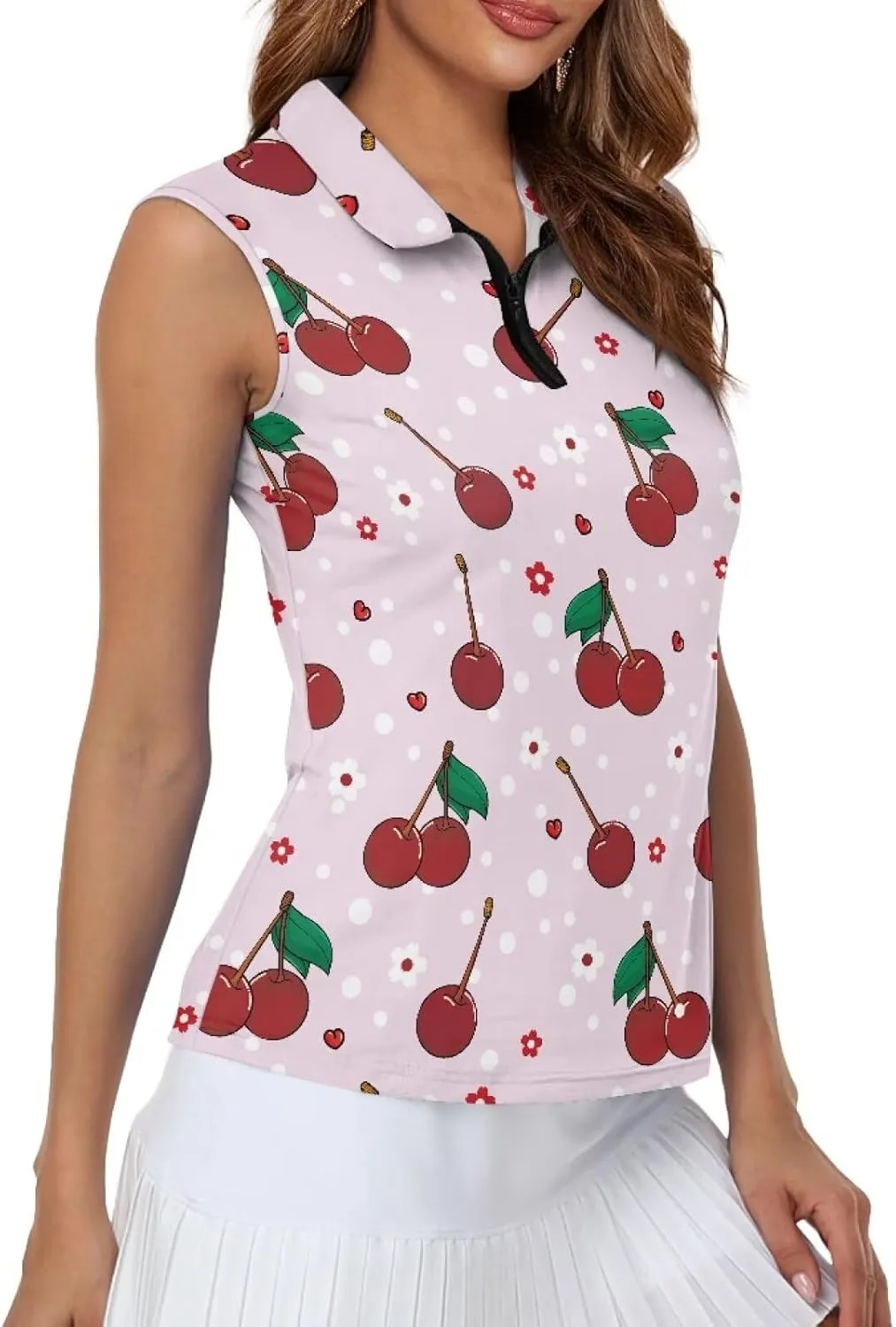 Women's Sleeveless Golf Shirt Athletic Quick Dry Tennis Shirts Breathable Slim Racerback Tank Tops