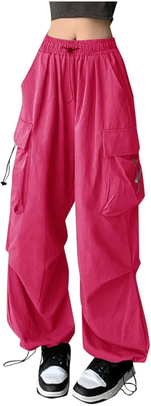 Women's Stretchy Wide Leg Palazzo Winter Baggy Sports Jeans with Pockets Water Resistant Water Resistant