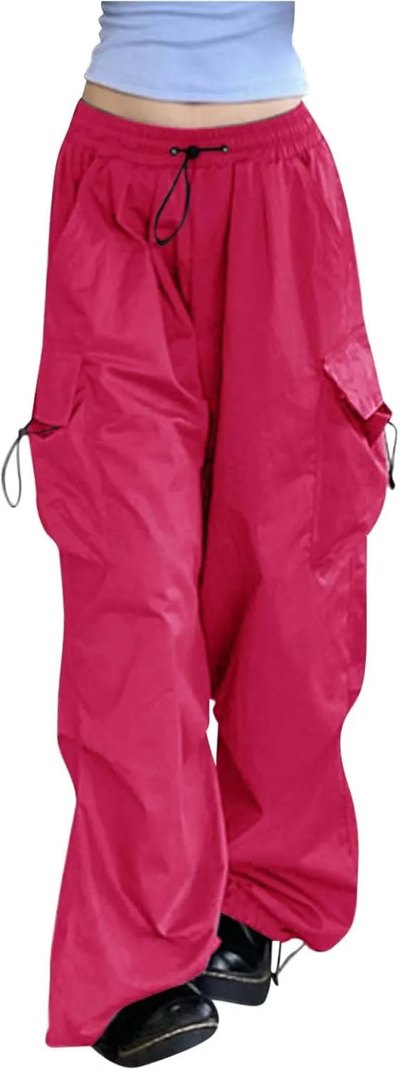 Women's Stretchy Wide Leg Palazzo Winter Baggy Sports Jeans with Pockets Water Resistant Water Resistant