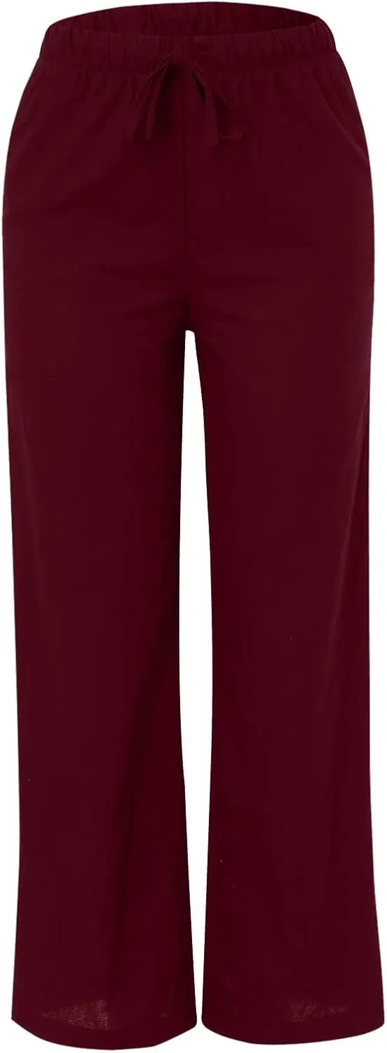 Women's Stretchy Wide Leg Palazzo Winter Baggy Sports Jeans with Pockets Water Resistant Water Resistant