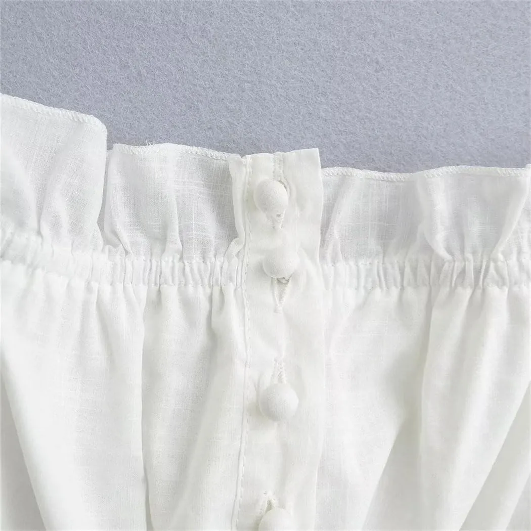Women's Summer Sleeveless Blouse Sweetheart Casual Top With Decorative Trim Breathable Loose Fit Camisole