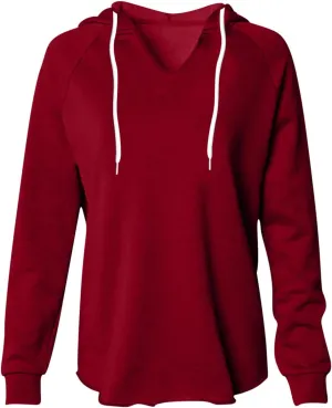Women's V Neck Hoodies Solid Color Fleece Long Sleeve Pullover Tops Lightweight Drawstring Hooded Sweatshirt Clothes