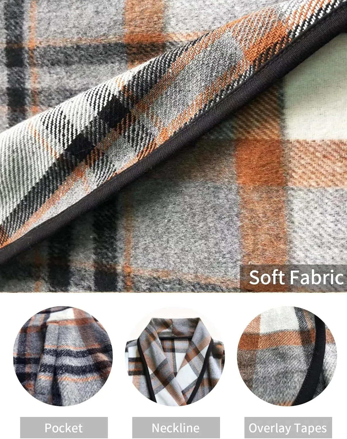 YACUN Women Plaid Vest Lapel Open Front Sleeveless Jacket Outerwear Cardigan with Pockets