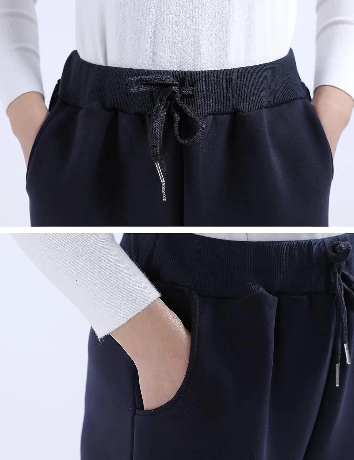 Yeokou Warm Sweatpants Womens Fleece Sherpa Lined Winter Active Running Jogger Pants