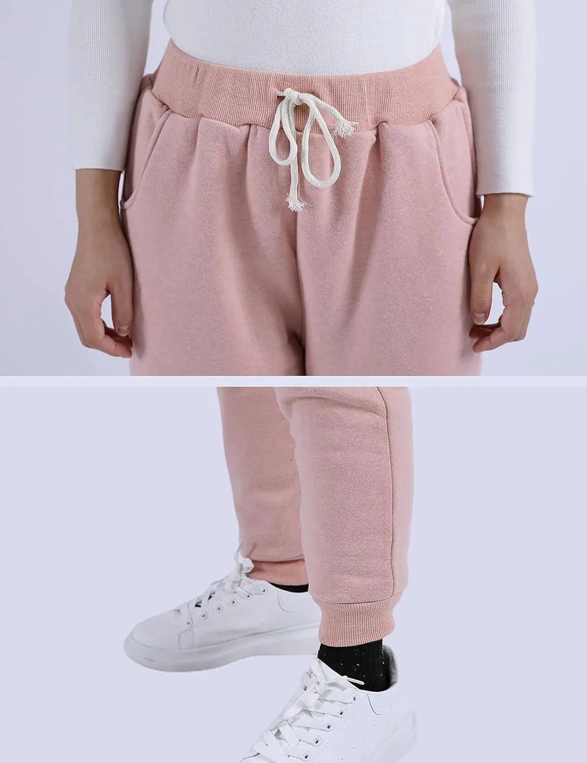 Yeokou Womens Sherpa Lined Sweatpants Winter Warm Fleece Joggers Casual Lounge Pants