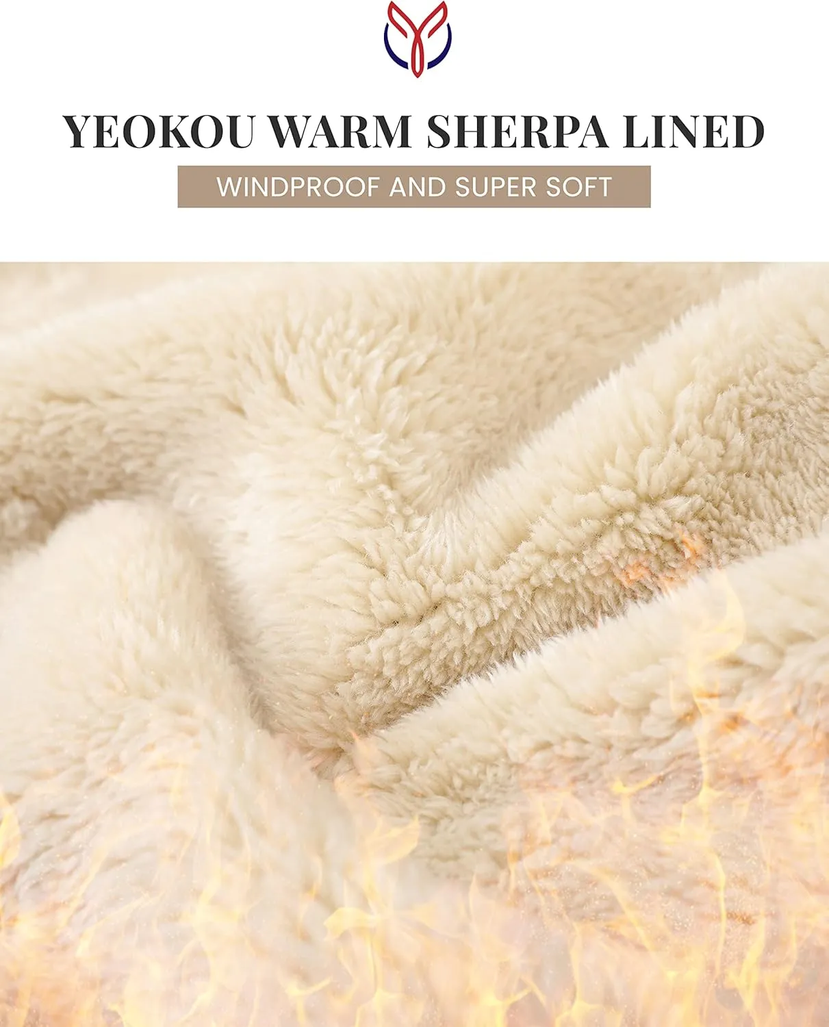 Yeokou Women's Warm Sherpa Lined Athletic Sweatpants Jogger Fleece Pants