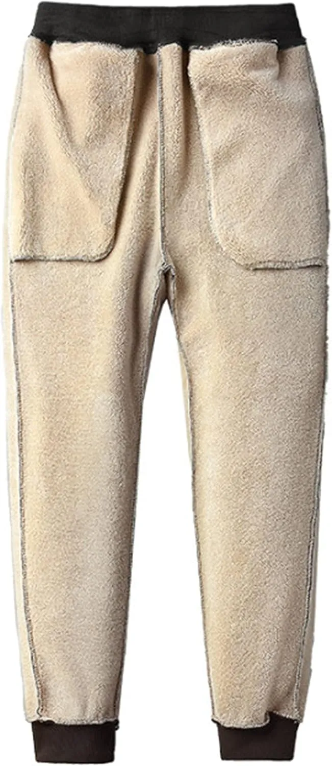 Yeokou Women's Warm Sherpa Lined Athletic Sweatpants Jogger Fleece Pants