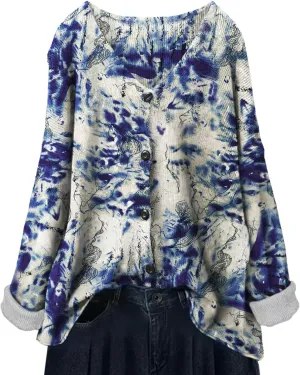 YESNO Women's Fall V-Neck Cardigan Sweaters Casual Graphic Oversized Open Front Button Down Long Sleeves Knit Tops SCV