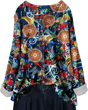 YESNO Women's Fall V-Neck Cardigan Sweaters Casual Graphic Oversized Open Front Button Down Long Sleeves Knit Tops SCV