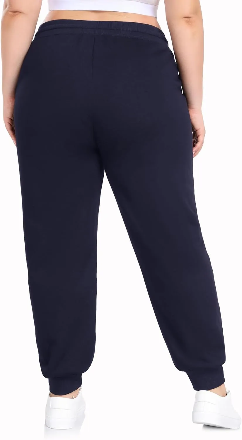 ZERDOCEAN Women's Plus Size Sherpa Fleece Lined Sweatpants Athletic Joggers Thermal Winter Warm Pants Drawstring