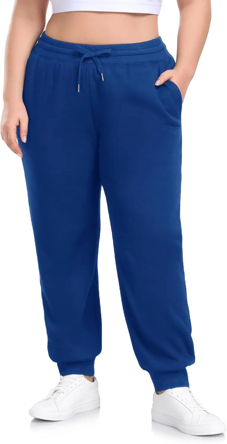 ZERDOCEAN Women's Plus Size Sherpa Fleece Lined Sweatpants Athletic Joggers Thermal Winter Warm Pants Drawstring