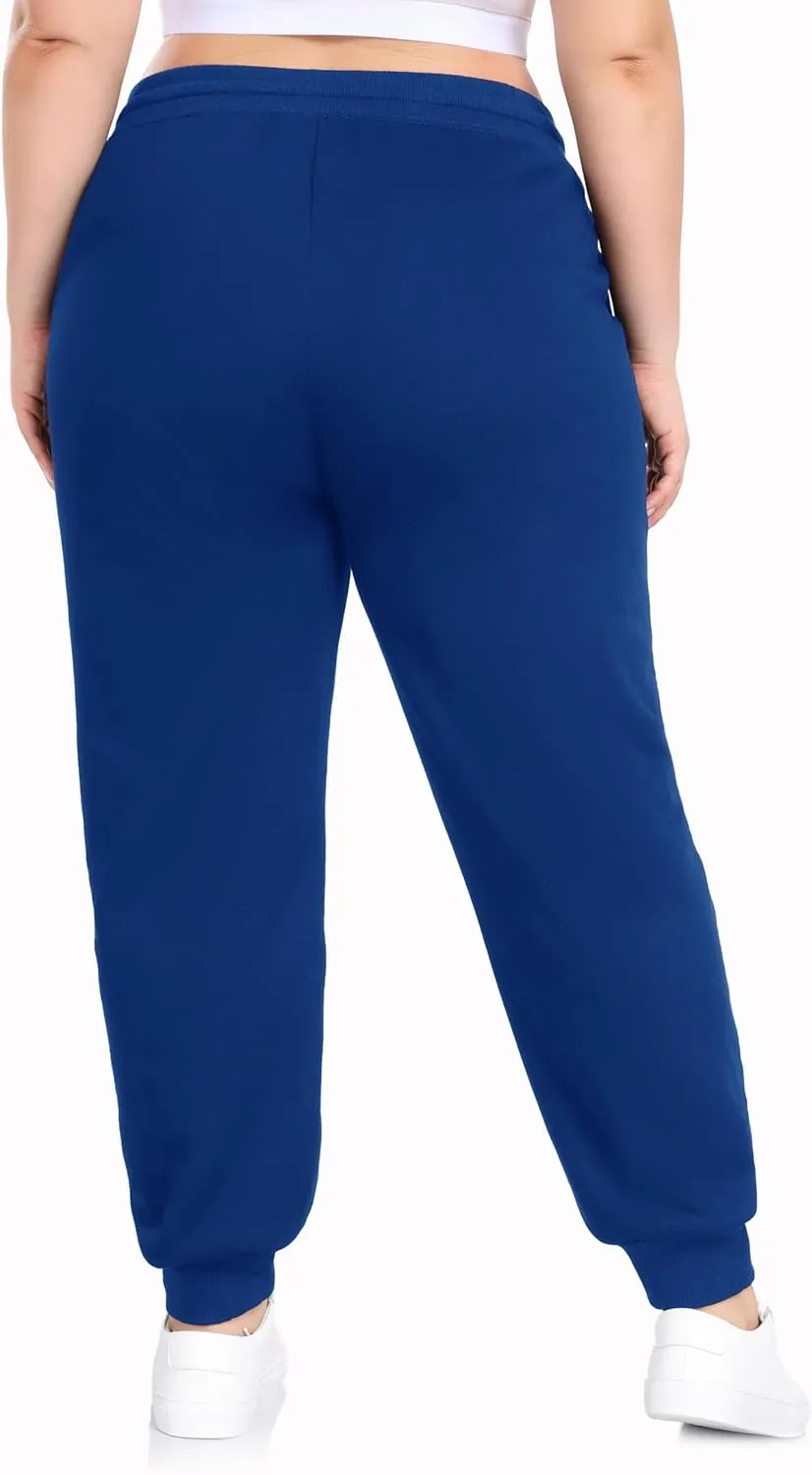 ZERDOCEAN Women's Plus Size Sherpa Fleece Lined Sweatpants Athletic Joggers Thermal Winter Warm Pants Drawstring