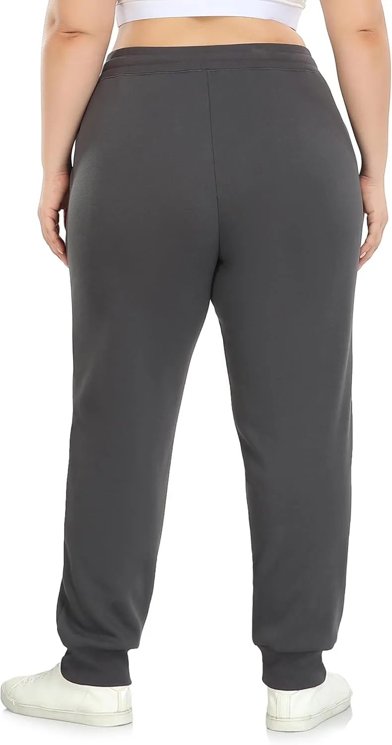 ZERDOCEAN Women's Plus Size Sherpa Fleece Lined Sweatpants Athletic Joggers Thermal Winter Warm Pants Drawstring