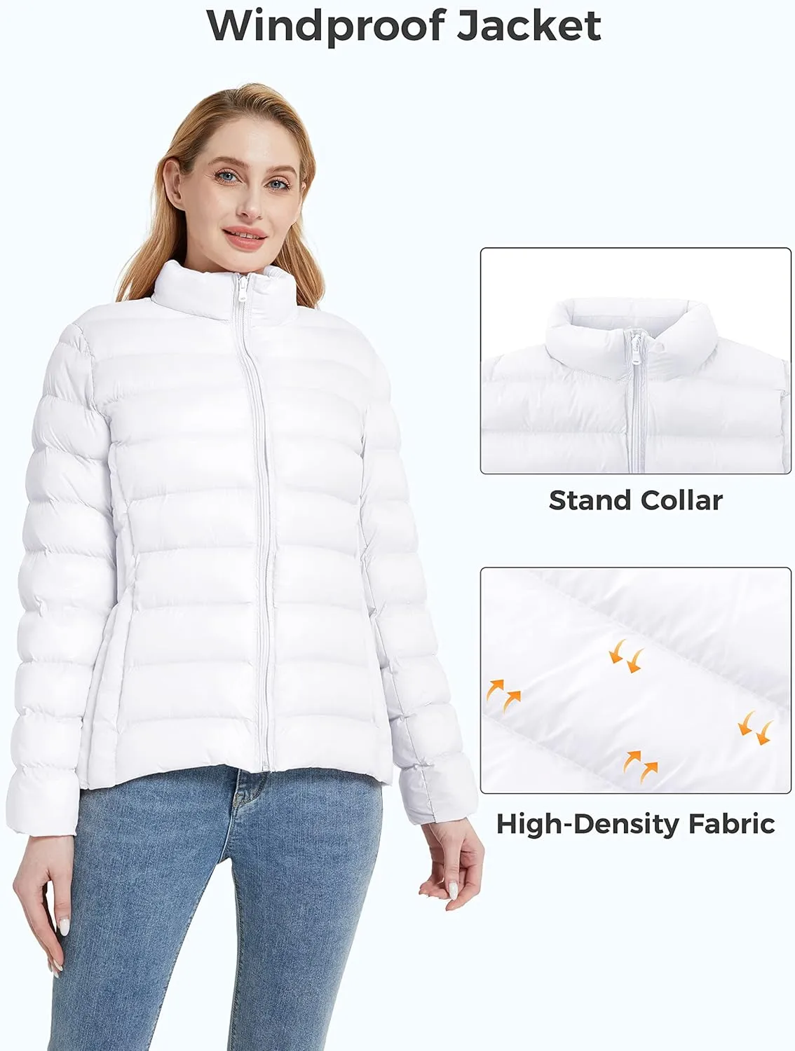 ZSHOW Women's Packable Puffer Jacket Windproof Lightweight Winter Coat